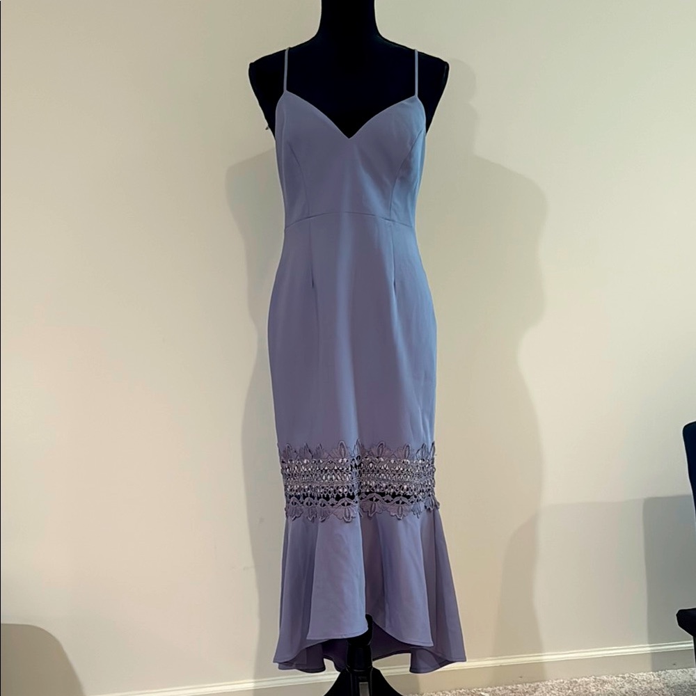 La Maison Talulah Elegant Lavender Spaghetti Strap Dress